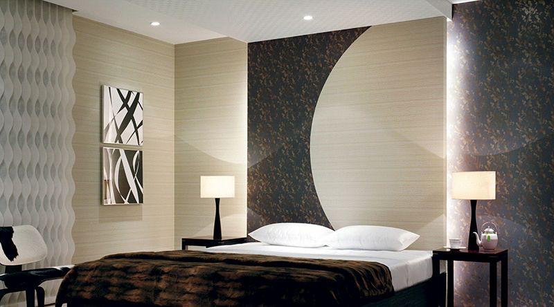 Độc lạ với mẫu giấy dán tường phong cách Nhật dành cho phòng ngủ.