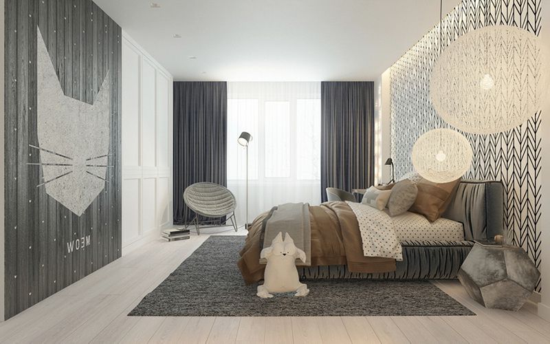 Phòng ngủ được trang trí theo phong cách hiện đại