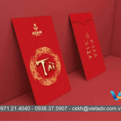 In Bao Lì Xì 15 Bao lì xì bằng giấy Kraft được sử dụng cho phong cách Vintage