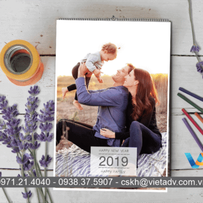 Lịch Tết có thể in với nhiều chất liệu khác nhau