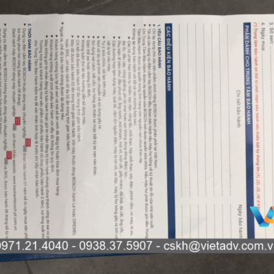 In Phiếu Bảo Hành 13 Giấy Couches cao cấp được các doanh nghiệp ưa chuộng sử dụng