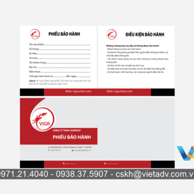 In Phiếu Bảo Hành 10 Kích thích tiêu thụ, gia tăng doanh số